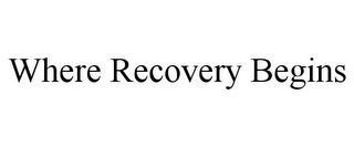 WHERE RECOVERY BEGINS