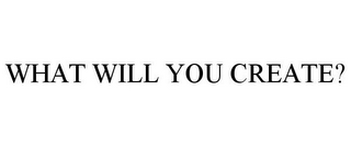 WHAT WILL YOU CREATE?