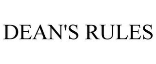 DEAN'S RULES