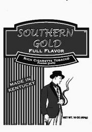 SOUTHERN GOLD FULL FLAVOR RICH CIGARETTE TOBACCO PREMIUM QUALITY MADE IN KENTUCKY