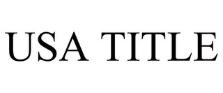 USA TITLE