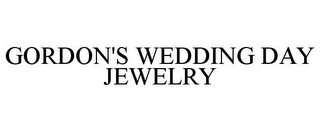 GORDON'S WEDDING DAY JEWELRY