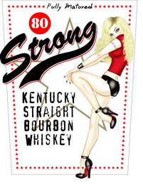 80 STRONG KENTUCKY STRAIGHT BOURBON WHISKEY FULLY MATURED