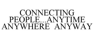 CONNECTING PEOPLE...ANYTIME ANYWHERE ANYWAY