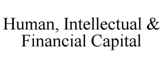 HUMAN, INTELLECTUAL & FINANCIAL CAPITAL