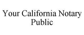 YOUR CALIFORNIA NOTARY PUBLIC