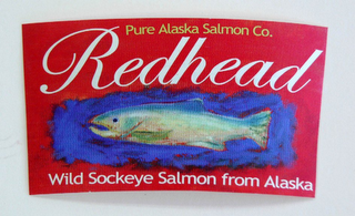 REDHEAD PURE ALASKA SALMON CO. WILD SOCKEYE SALMON FROM ALASKA