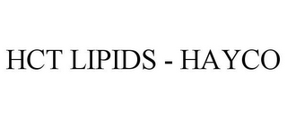 HCT LIPIDS - HAYCO