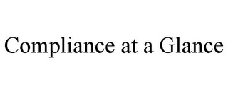 COMPLIANCE AT A GLANCE