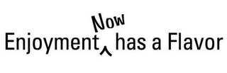 ENJOYMENT NOW HAS A FLAVOR