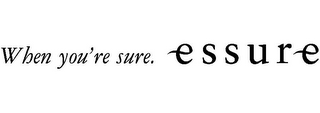 WHEN YOU'RE SURE. ESSURE