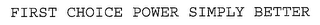 FIRST CHOICE POWER SIMPLY BETTER.