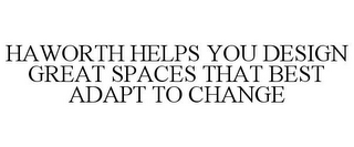 HAWORTH HELPS YOU DESIGN GREAT SPACES THAT BEST ADAPT TO CHANGE