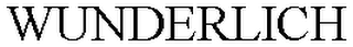 WUNDERLICH