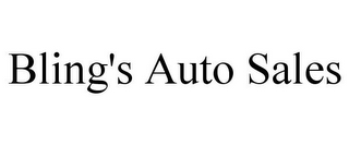 BLING'S AUTO SALES