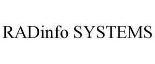 RADINFO SYSTEMS