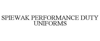 SPIEWAK PERFORMANCE DUTY UNIFORMS