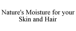 NATURE'S MOISTURE FOR YOUR SKIN AND HAIR