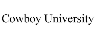 COWBOY UNIVERSITY