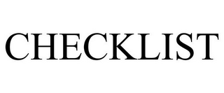 CHECKLIST