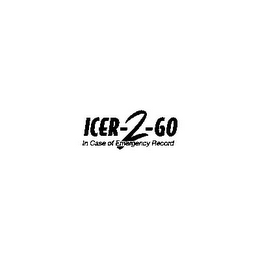 ICER-2-GO IN CASE OF EMERGENCY RECORD