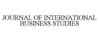 JOURNAL OF INTERNATIONAL BUSINESS STUDIES