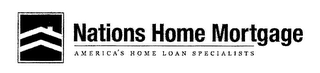 NATIONS HOME MORTGAGE AMERICA'S HOME LOAN SPECIALISTS