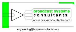 BROADCAST SYSTEMS CONSULTANTS WWW.BCSYSCONSULTANTS.COM
