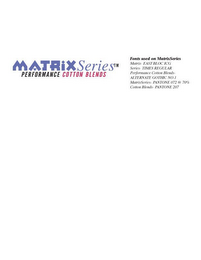 MATRIXSERIES PERFORMANCE COTTON BLENDS