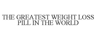 THE GREATEST WEIGHT LOSS PILL IN THE WORLD