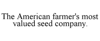 THE AMERICAN FARMER'S MOST VALUED SEED COMPANY.