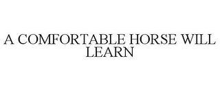 A COMFORTABLE HORSE WILL LEARN