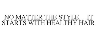 NO MATTER THE STYLE. . .IT STARTS WITH HEALTHY HAIR