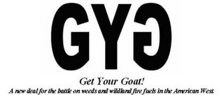 GYG GET YOUR GOAT! A NEW DEAL FOR THE BATTLE ON WEEDS AND WILDLAND FIRE FUELS IN THE AMERICAN WEST.