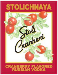 STOLICHNAYA STOLI CRANBERI CRANBERRY FLAVORED RUSSIAN VODKA