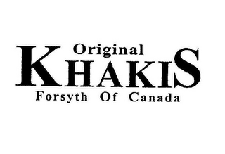 ORIGINAL KHAKIS FORSYTH OF CANADA