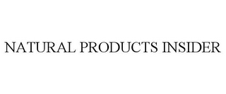 NATURAL PRODUCTS INSIDER