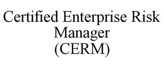 CERTIFIED ENTERPRISE RISK MANAGER (CERM)