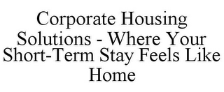 CORPORATE HOUSING SOLUTIONS - WHERE YOUR SHORT-TERM STAY FEELS LIKE HOME