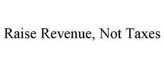 RAISE REVENUE, NOT TAXES