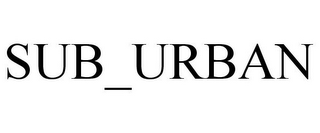 SUB_URBAN