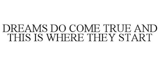 DREAMS DO COME TRUE AND THIS IS WHERE THEY START