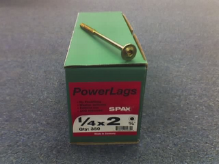 POWERLAGS SPAX 1/4 X 2 QTY:350