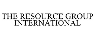 THE RESOURCE GROUP INTERNATIONAL