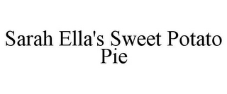 SARAH ELLA'S SWEET POTATO PIE