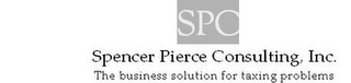 SPC SPENCER PIERCE CONSULTING, INC. THE BUSINESS SOLUTION FOR TAXING PROLEMS