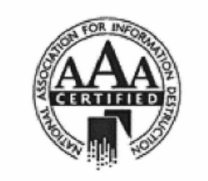 NATIONAL ASSOCIATION FOR INFORMATION DESTRUCTION AAA CERTIFIED