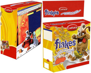 CUETARA FLAKES CEREALES VESTIDOS DE GALLETA CEREAIS EM FORMA DE BOLACHA