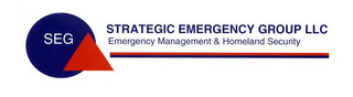 SEG STRATEGIC EMERGENCY GROUP LLC EMERGENCY MANAGEMENT & HOMELAND SECURITY