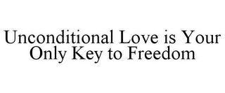 UNCONDITIONAL LOVE IS YOUR ONLY KEY TO FREEDOM